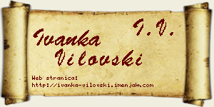 Ivanka Vilovski vizit kartica